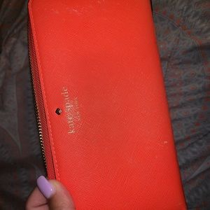 Orange Kate Spade wallet